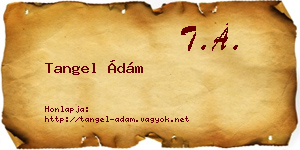 Tangel Ádám névjegykártya